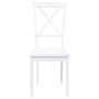 Sillas de comedor 2 unidades madera maciza de caucho blanco de , Sillas de comedor - Ref: Foro24-4102407, Precio: 116,24 €, D...