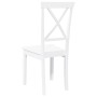Sillas de comedor 2 unidades madera maciza de caucho blanco de , Sillas de comedor - Ref: Foro24-4102407, Precio: 116,24 €, D...