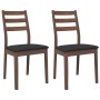 Sillas de comedor con cojines 2 uds madera maciza marrón caucho de , Sillas de comedor - Ref: Foro24-4102516, Precio: 135,58 ...