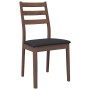 Sillas de comedor con cojines 2 uds madera maciza marrón caucho de , Sillas de comedor - Ref: Foro24-4102516, Precio: 135,58 ...