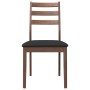 Sillas de comedor con cojines 2 uds madera maciza marrón caucho de , Sillas de comedor - Ref: Foro24-4102516, Precio: 135,58 ...