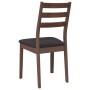 Sillas de comedor con cojines 2 uds madera maciza marrón caucho de , Sillas de comedor - Ref: Foro24-4102516, Precio: 135,58 ...