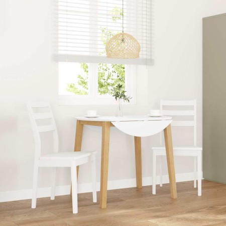 Sillas de comedor 2 unidades madera maciza de caucho blanco de , Sillas de comedor - Ref: Foro24-4102521, Precio: 137,61 €, D...