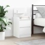 Mesillas de noche con 2 cajones 2 uds Blanco 38x34x80 cm de , Mesitas de noche - Ref: Foro24-861356, Precio: 97,10 €, Descuen...