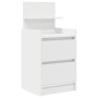 Mesillas de noche con 2 cajones 2 uds Blanco 38x34x80 cm de , Mesitas de noche - Ref: Foro24-861356, Precio: 97,10 €, Descuen...