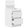 Mesillas de noche con 2 cajones 2 uds Blanco 38x34x80 cm de , Mesitas de noche - Ref: Foro24-861356, Precio: 97,10 €, Descuen...