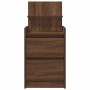 Mesillas de noche con 2 cajones 2 uds roble marrón 38x34x80 cm de , Mesitas de noche - Ref: Foro24-861368, Precio: 98,87 €, D...