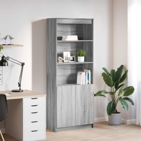 Aparador alto madera de ingeniería gris Sonoma 70x35x180 cm de , Aparadores - Ref: Foro24-3328476, Precio: 125,50 €, Descuent...