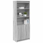 Aparador alto madera de ingeniería gris Sonoma 70x35x180 cm de , Aparadores - Ref: Foro24-3328476, Precio: 125,50 €, Descuent...