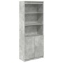 Aparador alto madera de ingeniería gris hormigón 70x35x180 cm de , Aparadores - Ref: Foro24-3328474, Precio: 110,01 €, Descue...