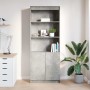 Aparador alto madera de ingeniería gris hormigón 70x35x180 cm de , Aparadores - Ref: Foro24-3328474, Precio: 110,01 €, Descue...