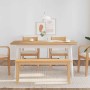 Banco 110 cm Madera Maciza Caucho de , Bancos de comedor y cocina - Ref: Foro24-4102604, Precio: 79,99 €, Descuento: %