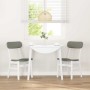 Sillas de comedor con cojines 2uds madera maciza blanco caucho de , Sillas de comedor - Ref: Foro24-4102439, Precio: 154,67 €...