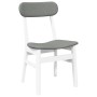 Sillas de comedor con cojines 2uds madera maciza blanco caucho de , Sillas de comedor - Ref: Foro24-4102439, Precio: 154,67 €...