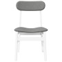 Sillas de comedor con cojines 2uds madera maciza blanco caucho de , Sillas de comedor - Ref: Foro24-4102439, Precio: 154,67 €...