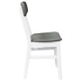 Sillas de comedor con cojines 2uds madera maciza blanco caucho de , Sillas de comedor - Ref: Foro24-4102439, Precio: 154,67 €...