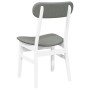 Sillas de comedor con cojines 2uds madera maciza blanco caucho de , Sillas de comedor - Ref: Foro24-4102439, Precio: 154,67 €...