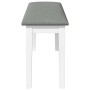 Banco 110 cm madera maciza caucho blanco de , Bancos de comedor y cocina - Ref: Foro24-4102606, Precio: 78,05 €, Descuento: %