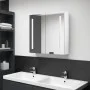 Armario de baño con espejo LED blanco brillante 62x14x60 cm de vidaXL, Tocadores de baño - Ref: Foro24-326524, Precio: 102,52...
