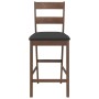 Taburetes de bar con cojines 2 uds madera maciza marrón caucho de , Taburetes de cocina - Ref: Foro24-4102556, Precio: 142,19...