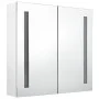 Armario de baño con espejo LED blanco brillante 62x14x60 cm de vidaXL, Tocadores de baño - Ref: Foro24-326524, Precio: 102,52...
