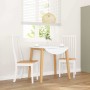 Sillas de comedor 2 unidades madera maciza de caucho blanco de , Sillas de comedor - Ref: Foro24-4102458, Precio: 148,12 €, D...