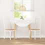 Sillas de comedor 2 unidades madera maciza de caucho blanco de , Sillas de comedor - Ref: Foro24-4102458, Precio: 148,12 €, D...