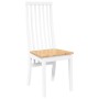 Sillas de comedor 2 unidades madera maciza de caucho blanco de , Sillas de comedor - Ref: Foro24-4102458, Precio: 148,12 €, D...