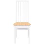 Sillas de comedor 2 unidades madera maciza de caucho blanco de , Sillas de comedor - Ref: Foro24-4102458, Precio: 148,12 €, D...