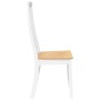 Sillas de comedor 2 unidades madera maciza de caucho blanco de , Sillas de comedor - Ref: Foro24-4102458, Precio: 148,12 €, D...