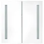 Armario de baño con espejo LED blanco brillante 62x14x60 cm de vidaXL, Tocadores de baño - Ref: Foro24-326524, Precio: 102,52...
