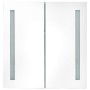 Armario de baño con espejo LED blanco brillante 62x14x60 cm de vidaXL, Tocadores de baño - Ref: Foro24-326524, Precio: 104,53...