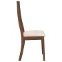 Sillas de comedor con cojines 2 uds madera maciza marrón caucho de , Sillas de comedor - Ref: Foro24-4102453, Precio: 145,65 ...