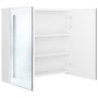 Armario de baño con espejo LED blanco brillante 62x14x60 cm de vidaXL, Tocadores de baño - Ref: Foro24-326524, Precio: 104,53...