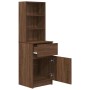 Mesilla de noche roble marrón 39x35x125 cm madera de ingeniería de , Mesitas de noche - Ref: Foro24-861316, Precio: 72,53 €, ...
