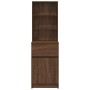 Mesilla de noche roble marrón 39x35x125 cm madera de ingeniería de , Mesitas de noche - Ref: Foro24-861316, Precio: 72,53 €, ...