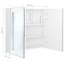 Armario de baño con espejo LED blanco brillante 62x14x60 cm de vidaXL, Tocadores de baño - Ref: Foro24-326524, Precio: 102,52...