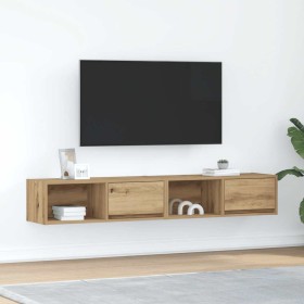 Muebles para TV 2 uds madera roble artisan 80x31x25,5 cm de , Muebles TV - Ref: Foro24-861471, Precio: 88,28 €, Descuento: %