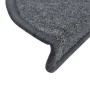 Alfombrillas de escalera 10 unidades gris oscuro 56x17x3 cm de vidaXL, Alfombrillas para escalones - Ref: Foro24-149737, Prec...