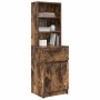 Mesilla de noche roble ahumado 39x35x125 cm Madera ingeniería de , Mesitas de noche - Ref: Foro24-861314, Precio: 69,99 €, De...