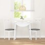 Sillas de comedor con cojines 2uds madera maciza blanco caucho de , Sillas de comedor - Ref: Foro24-4102413, Precio: 116,43 €...