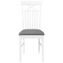 Sillas de comedor con cojines 2uds madera maciza blanco caucho de , Sillas de comedor - Ref: Foro24-4102413, Precio: 116,43 €...