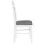 Sillas de comedor con cojines 2uds madera maciza blanco caucho de , Sillas de comedor - Ref: Foro24-4102413, Precio: 116,43 €...