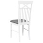 Sillas de comedor con cojines 2uds madera maciza blanco caucho de , Sillas de comedor - Ref: Foro24-4102413, Precio: 116,43 €...