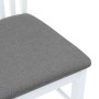 Sillas de comedor con cojines 2uds madera maciza blanco caucho de , Sillas de comedor - Ref: Foro24-4102413, Precio: 116,43 €...