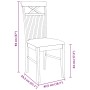 Sillas de comedor con cojines 2uds madera maciza blanco caucho de , Sillas de comedor - Ref: Foro24-4102413, Precio: 116,43 €...