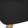 Sillón de relax con taburete tela negro de , Sillones - Ref: Foro24-4016780, Precio: 103,18 €, Descuento: %