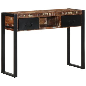 Mesa consola multicolor madera maciza reciclada 100x35x75 cm de , Mesas consola - Ref: Foro24-4015928, Precio: 145,79 €, Desc...