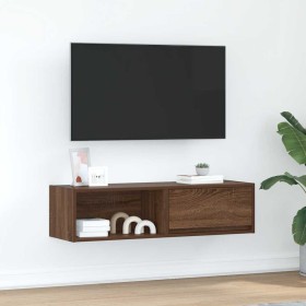 Mueble de TV madera de ingeniería marrón roble 100x31x25,5 cm de , Muebles TV - Ref: Foro24-861484, Precio: 53,47 €, Descuent...