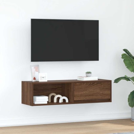 Mueble de TV madera de ingeniería marrón roble 100x31x25,5 cm de , Muebles TV - Ref: Foro24-861484, Precio: 53,47 €, Descuent...
